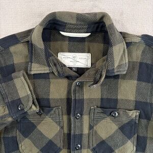 Rogue Territory Olive and Black Check Flannel Button-Down Shirt